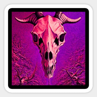 Demonic Goat Skull Sticker